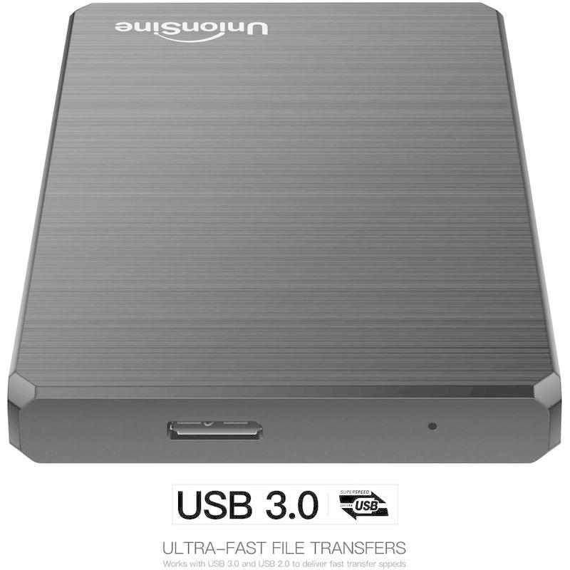UnionSine 超薄型外付け ハードディスク外付けHDD ポータブル 