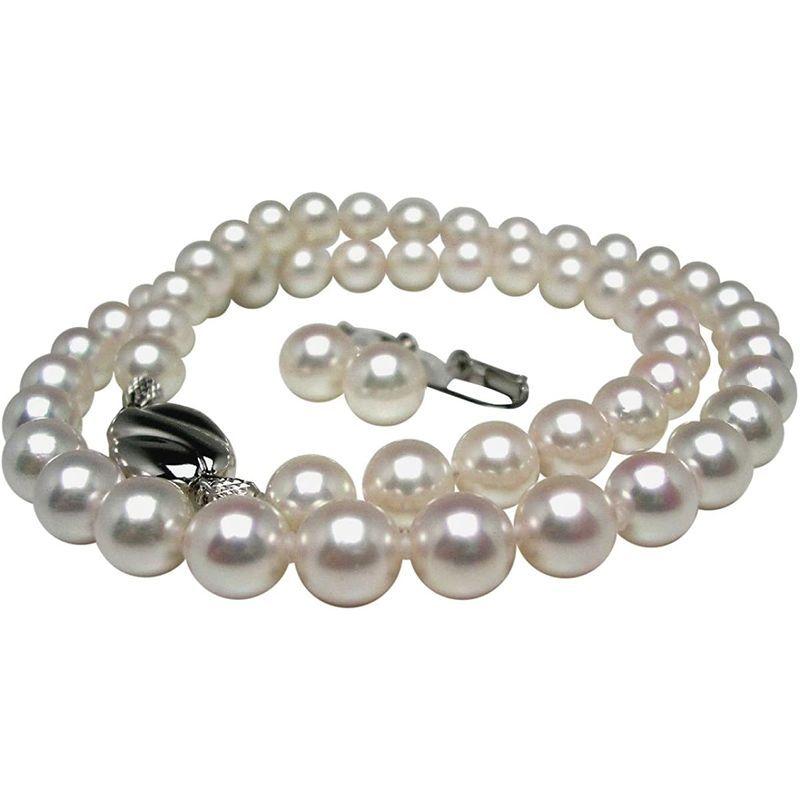 [大特価] Isowa Pearl（伊勢志摩の真珠専門店 イソワパール） アコヤ真珠 ネックレス イヤリング セット 7.0-7.5mm ホワイトピンク 【XUR1233939877】(45038円)