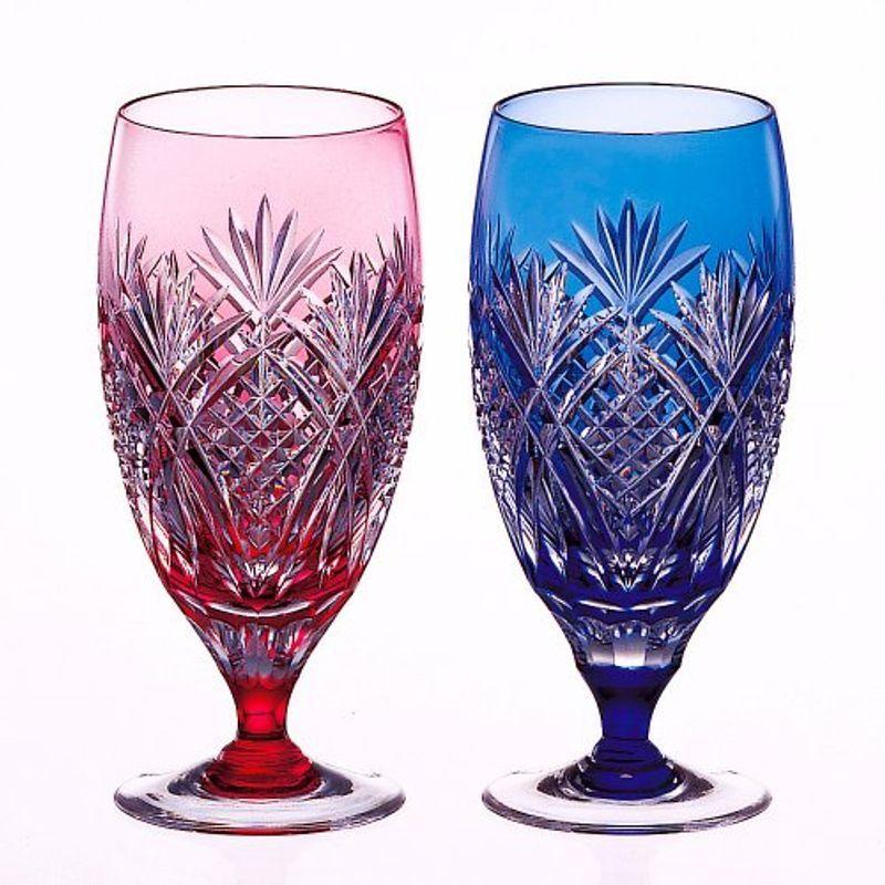 江戸切子 花瓶＜笹っ葉に八角籠目紋＞ | カガミクリスタル