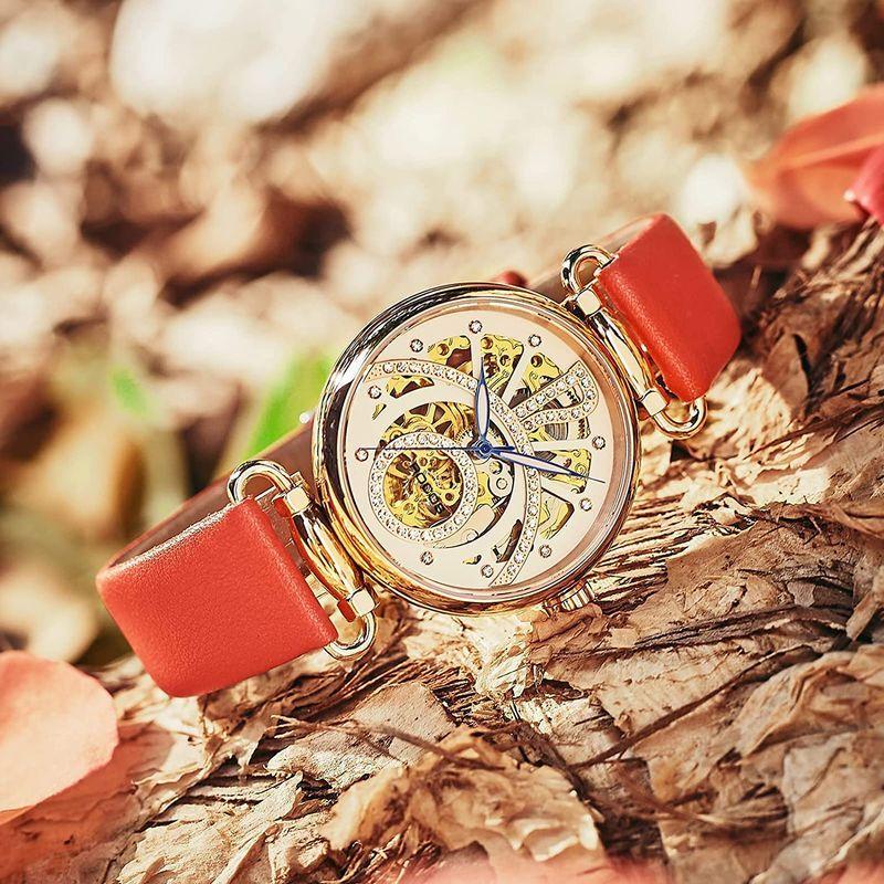 腕時計 レディース 自動巻き スケルトン オシャレ ウォッチ 機械時計 防水 アナログうで時計 革ベルト 高級時計 ファッション 薄い シン Yt22 通販 Yahoo ショッピング