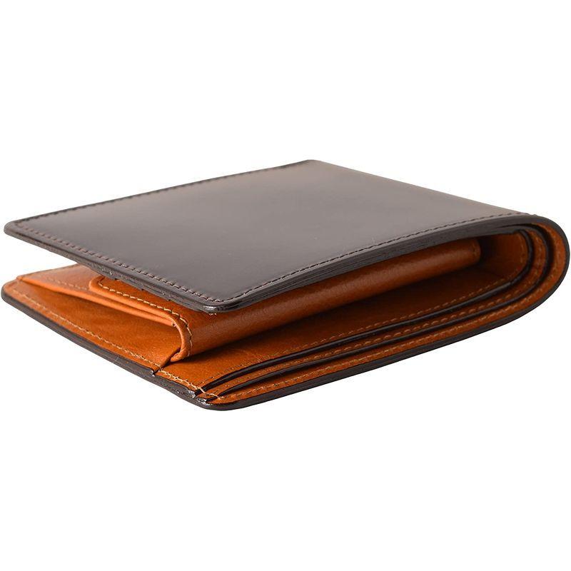 (リベロ)LIBERO 二つ折り財布 メンズ コードバン 日本製 札入れ 小銭入れ付き LY-1001 (ブラウン) リベロ LIBERO 二つ折り財布 メンズ コードバン 日本製 札入れ 小銭入れ付き LY ブラウン 　