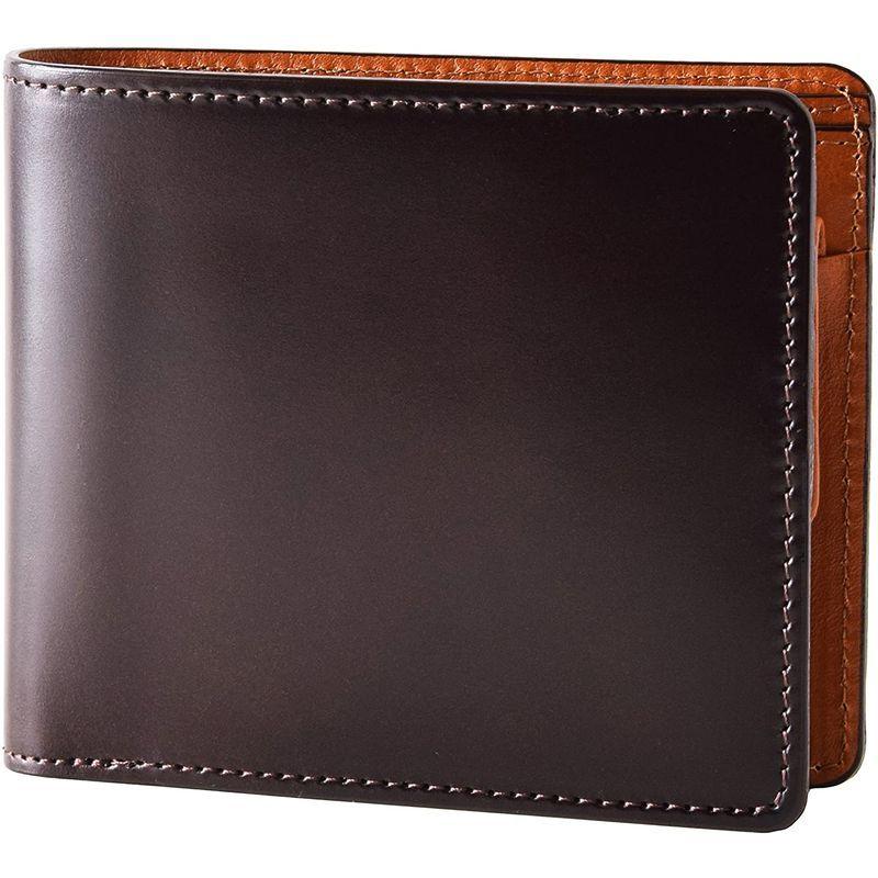 (リベロ)LIBERO 二つ折り財布 メンズ コードバン 日本製 札入れ 小銭入れ付き LY-1001 (ブラウン) リベロ LIBERO 二つ折り財布 メンズ コードバン 日本製 札入れ 小銭入れ付き LY ブラウン 　