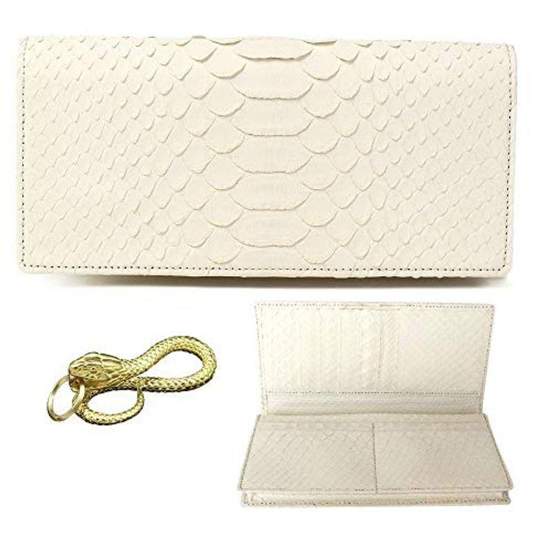 白蛇 本 蛇革 無双 財布 全面 ヘビ 革 メンズ ウォレット 金運 アップ wallet 日本製 (黄金蛇)