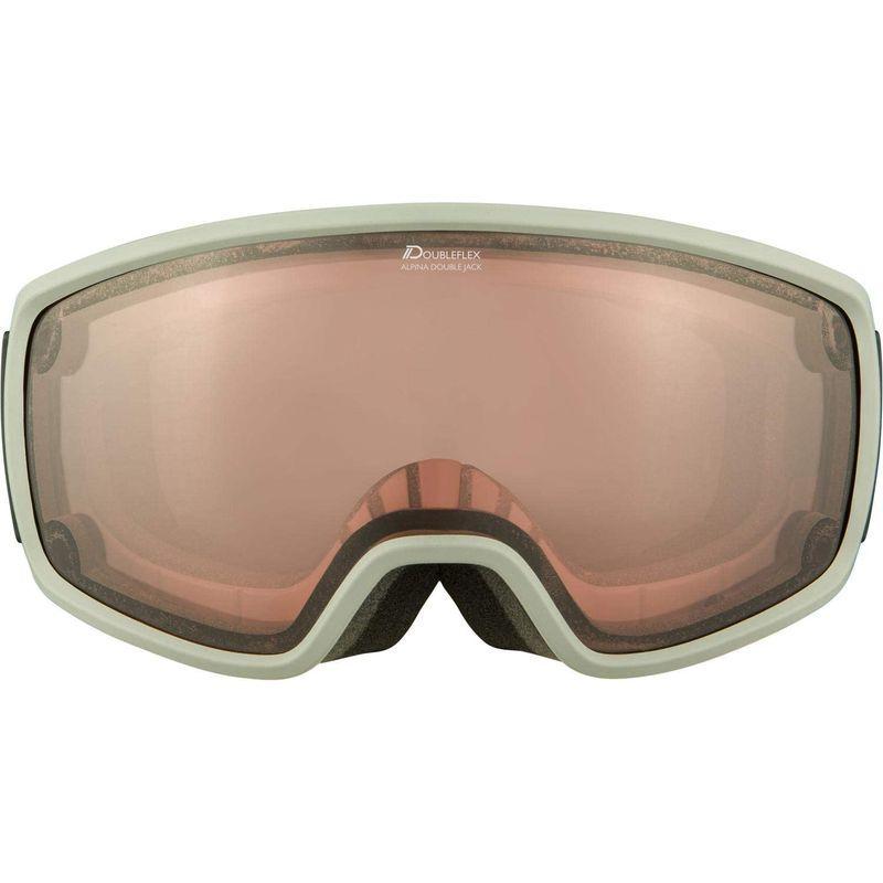 秋冬の主役◎ ALPINA(アルピナ) スキースノーボードゴーグル ユニセックス マグネット式着脱ミラーレンズ 偏光 メガネ使用可 DOUBLE JACK 【2468264607】(15988円)
