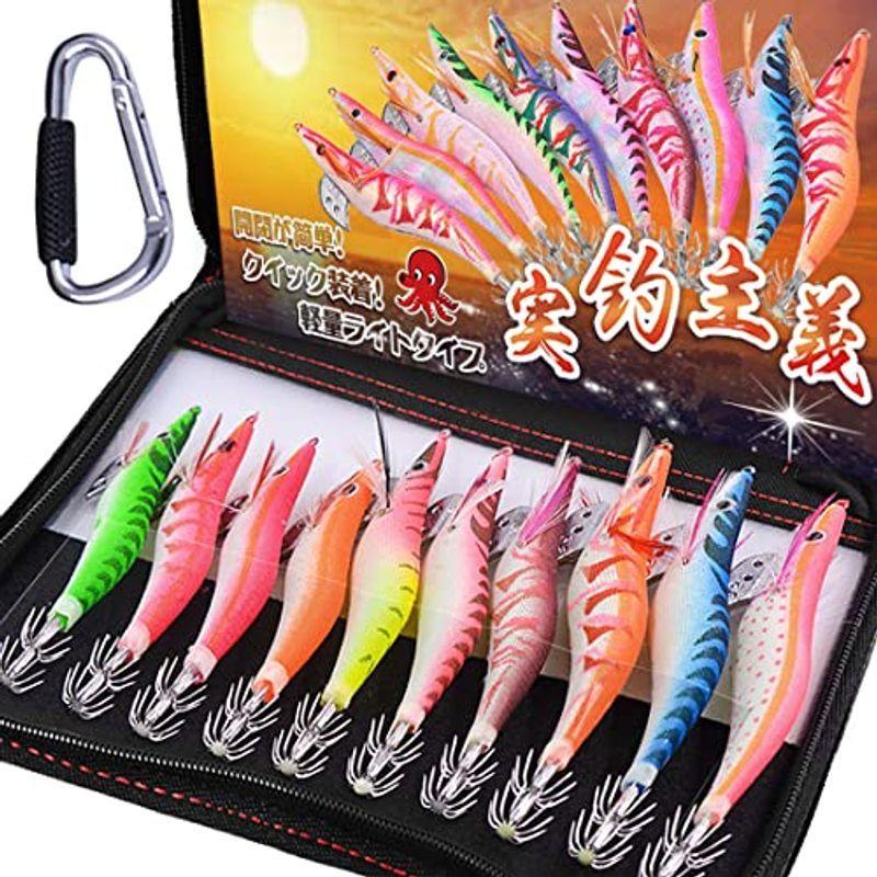 エギ イカ釣りセットencologi 10本 2 5 3 0 3 5号 エギング 釣り 仕掛け ルアー 爆