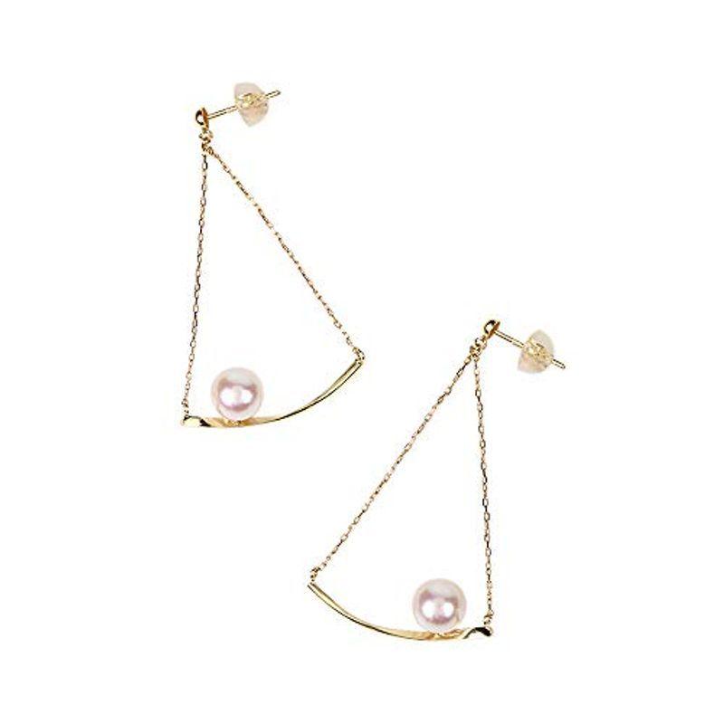 Silky パール ピアス K18 レディース ギフトラッピング済み