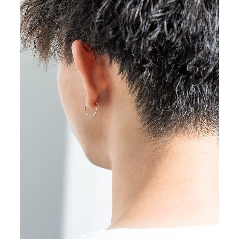 L&Co (エルアンドコー) ペーパーボックス付ユニセックス K18 イエローゴールド 18金 地金 フープ ピアス 1mm幅 1mm×直径 エルアンドコー ペーパーボックス付ユニセックス K18 イエローゴールド 18金 地金 フープ ピアス 1mm幅 1mm×直径
