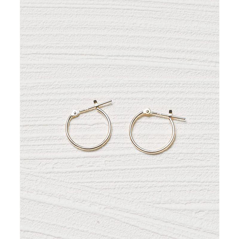 L&Co (エルアンドコー) ペーパーボックス付ユニセックス K18 イエローゴールド 18金 地金 フープ ピアス 1mm幅 1mm×直径 エルアンドコー ペーパーボックス付ユニセックス K18 イエローゴールド 18金 地金 フープ ピアス 1mm幅 1mm×直径