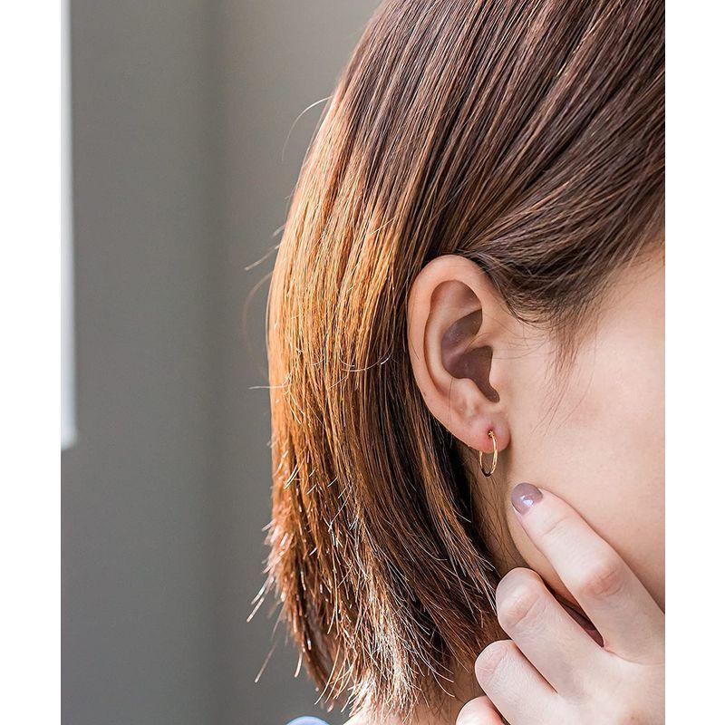 L&Co (エルアンドコー) ペーパーボックス付ユニセックス K18 イエローゴールド 18金 地金 フープ ピアス 1mm幅 1mm×直径 エルアンドコー ペーパーボックス付ユニセックス K18 イエローゴールド 18金 地金 フープ ピアス 1mm幅 1mm×直径