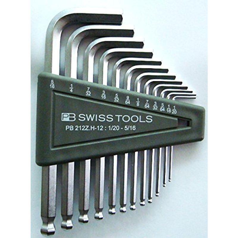 PBピービー ボール付六角棒レンチセットパックナシ212ZH-12