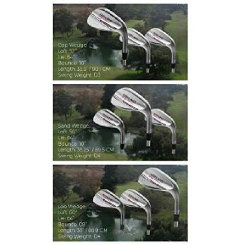 Kirkland(カークランド) ゴルフクラブウェッジ3本セット 高スピン 右利き用 高性能コストコウェッジ シルバー 1165mm x 2 カークランド ゴルフクラブウェッジ3本セット 高スピン 右利き用 高性能コストコウェッジ シルバー 1165mm