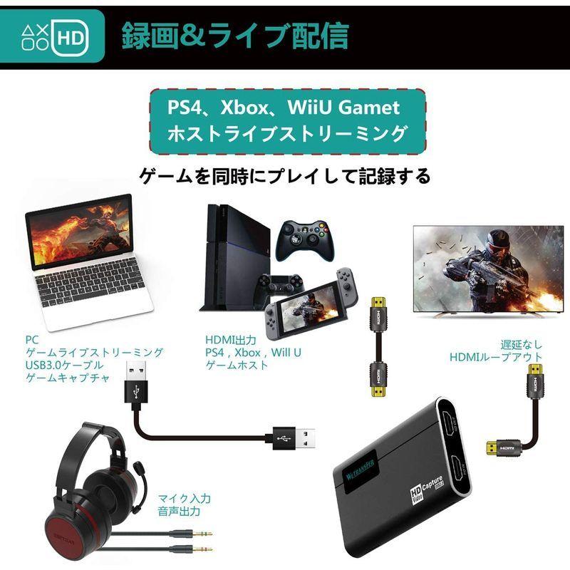 くらしを楽しむアイテム ビデオキャプチャーボードライブ配信用キャプ Mirabox Ps5 U用サポートhdmi 4k Wii Pc用tvチューナー
