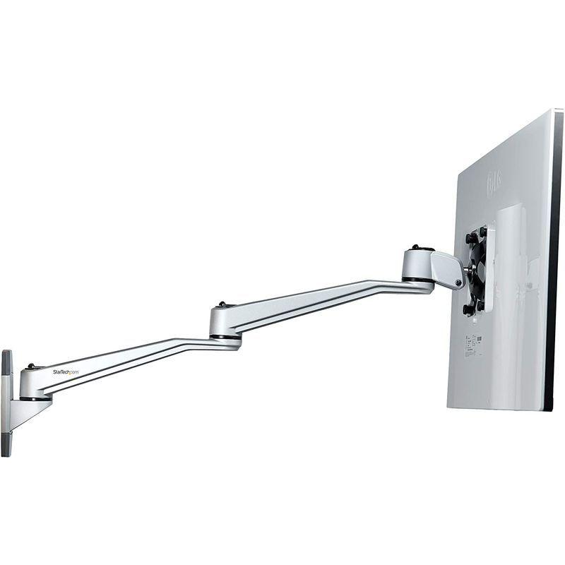 StarTech.com 壁掛けモニターアーム 水平可動式3関節アーム 奥から手前への引出し距離52cm 34インチVESA規格モニタ対応 com 壁掛けモニターアーム 水平可動式3関節アーム 奥から手前への引出し距離52cm 34インチVESA規格モニタ対応