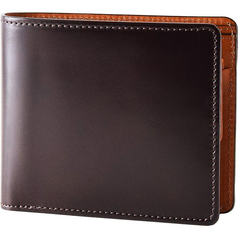 (リベロ)LIBERO 二つ折り財布 メンズ コードバン 日本製 札入れ 小銭入れ付き LY-1001 (ブラウン) リベロ LIBERO 二つ折り財布 メンズ コードバン 日本製 札入れ 小銭入れ付き LY ブラウン 　