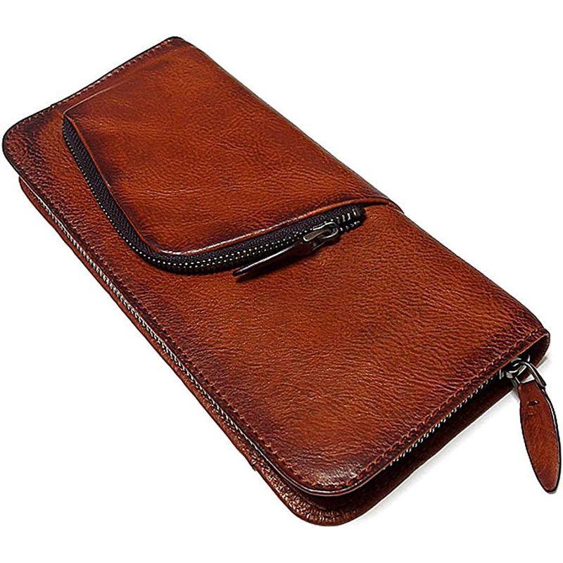 EVERSOUL エヴァーソウル 長財布 レザー 本革 メンズ 財布 ロングウォレット おしゃれ サイフ (ブラウン) エヴァーソウル 長財布 レザー 本革 メンズ 財布 ロングウォレット おしゃれ サイフ ブラウン