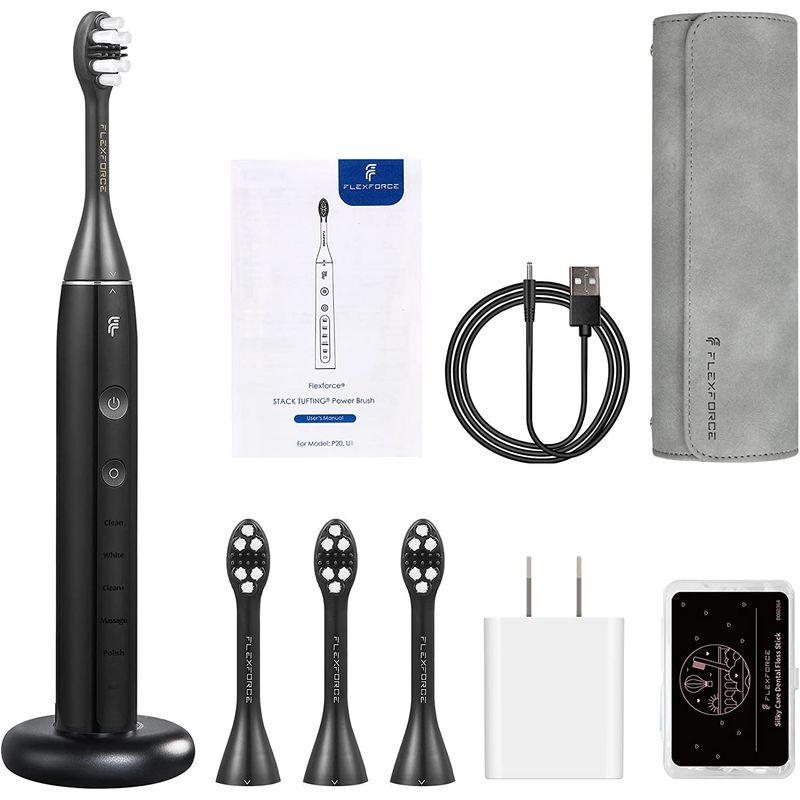 電動歯ブラシ 5つのモード タバコの歯 黄色の歯 敏感な歯茎と歯垢を持つ人々が使用できます キャリングケース付き ソニック回転歯ブラシ 黒と 5つのモード タバコの歯 黄色の歯 敏感な歯茎と歯垢を持つ人々が使用できます キャリングケース付き ソニック回転歯ブラシ 黒と