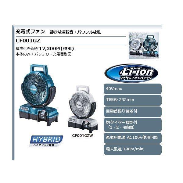 マキタ 充電式ファン CF001GZ 自動首振りモデル 40Vmax対応(充電