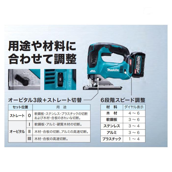 マキタ 40Vmax 充電式ジグソー JV002GRDX 2.5Ahバッテリ2個 マキタ 40Vmax 充電式ジグソー JV002GRDX 2.5Ahバッテリ2個