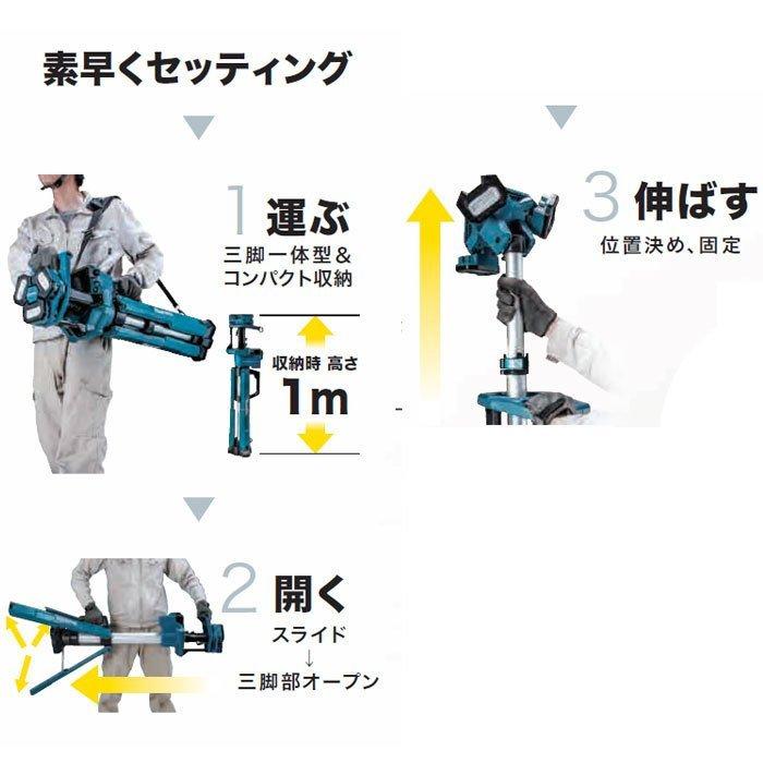 マキタ 充電式タワーライト ML814 スポット・エリア照射 14.4V マキタ 充電式タワーライト ML814 スポット・エリア照射 14.4V