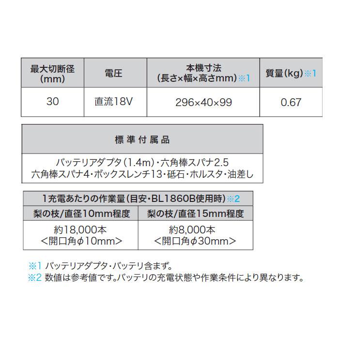 マキタ 18V 充電式せん定ハサミ UP180DZK バッテリ・充電器別売 マキタ 18V 充電式せん定ハサミ UP180DZK バッテリ・充電器別売