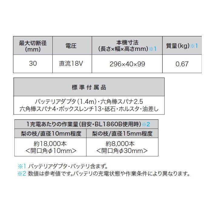 マキタ 18V 充電式せん定ハサミ UP180DZK バッテリ・充電器別売 園芸 剪定鋏｜ytc-global｜14