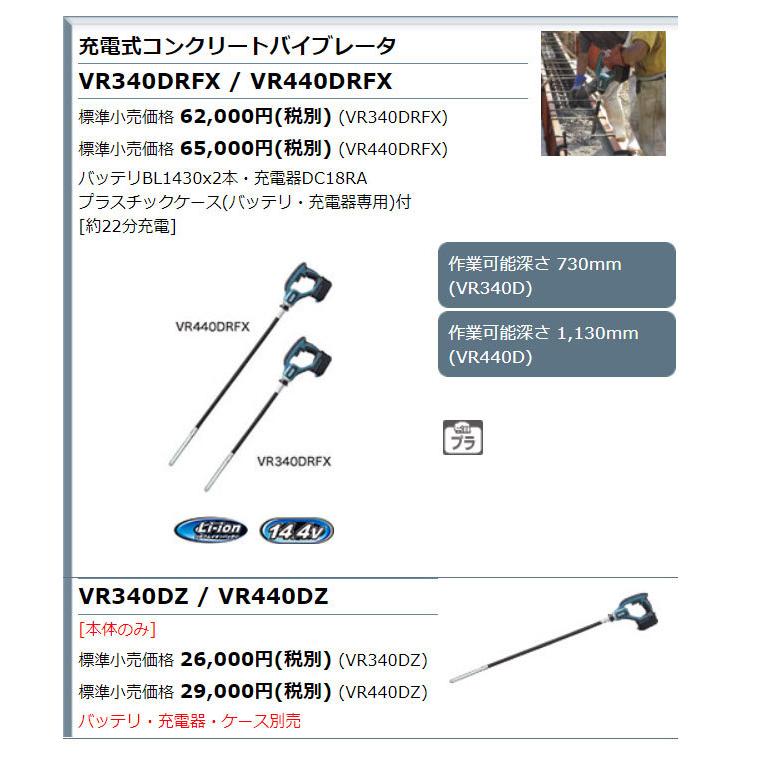 マキタ 14.4V 充電式コンクリートバイブレーター VR340DZ 本体のみ(バッテリ・充電器別売)