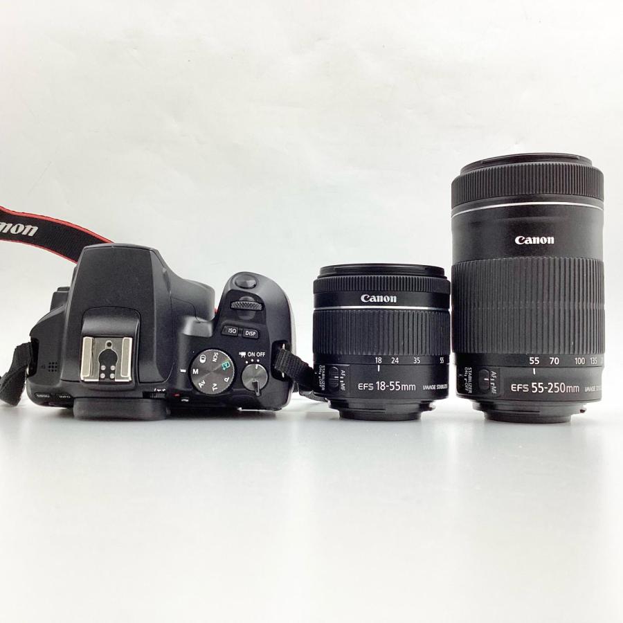 【全額返金保証】【最速発送】Canon デジタル一眼 EOS Kiss X10 ダブルズームキット ブラック 動作確認済 シャッター4000回以下