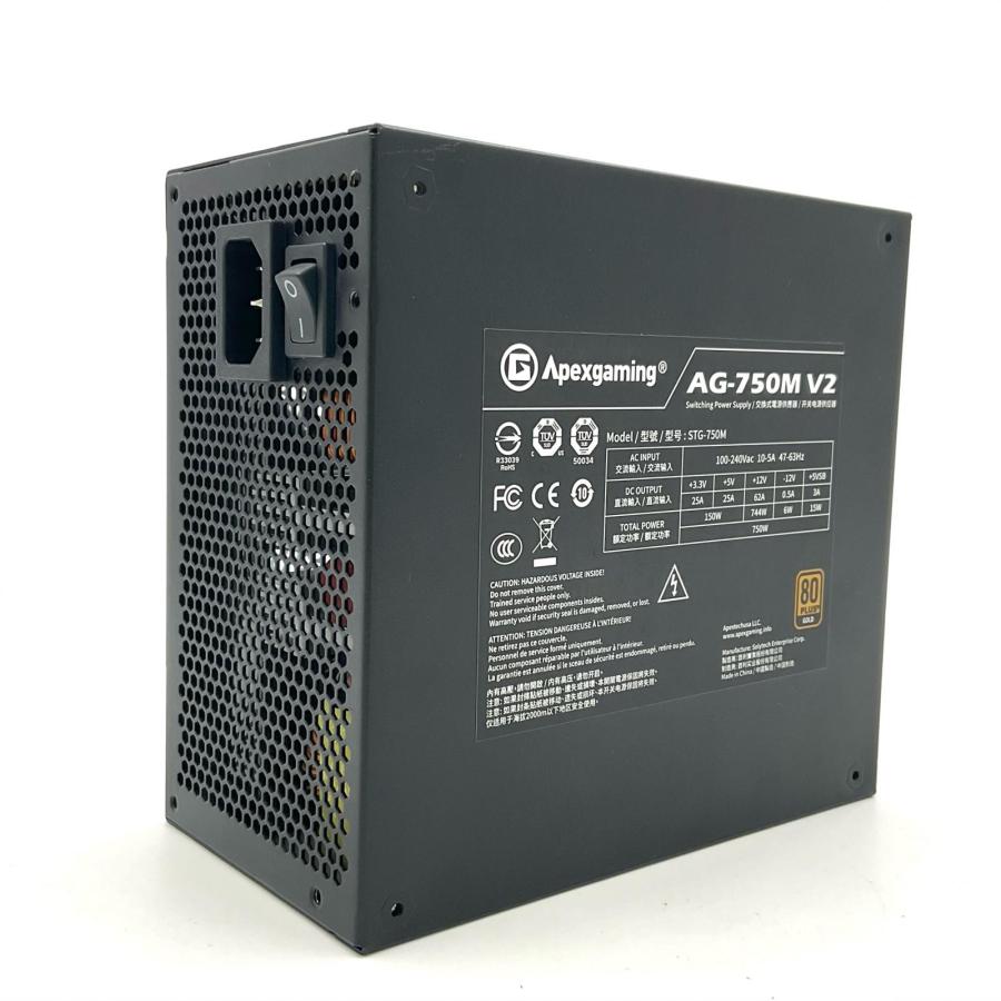SOLYTECH Apexgaming AGシリーズ 80 PLUS GOLD認証 750W AG-750M-V2-JP 