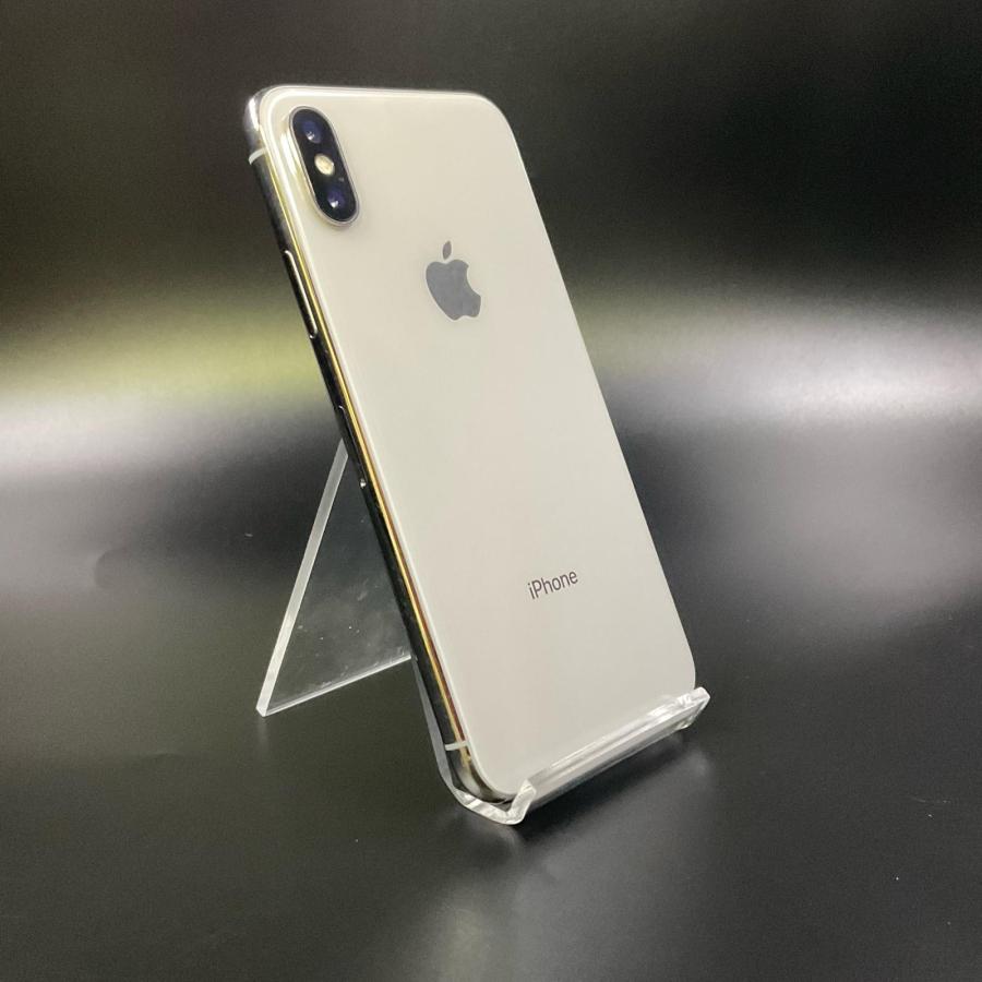 Apple iPhone X 256GB シルバー au 白ロム 動作確認済 94%【全額返金
