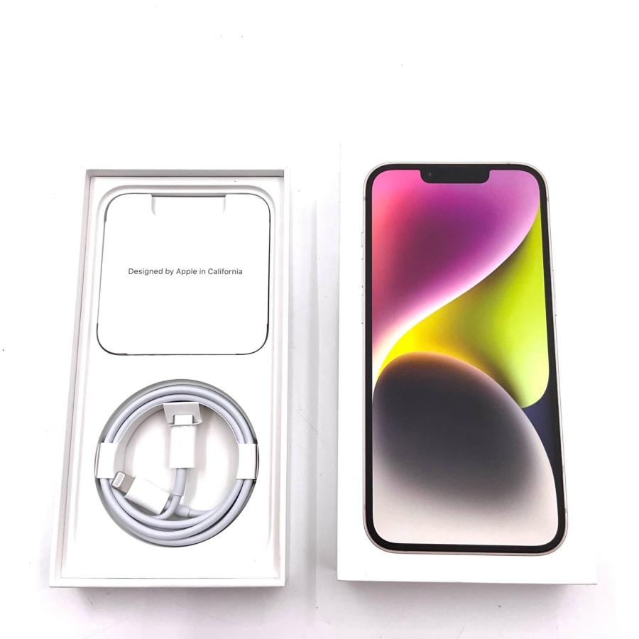 Apple iPhone 14 128GB スターライト SIMフリー 白ロム 動作確認済 82