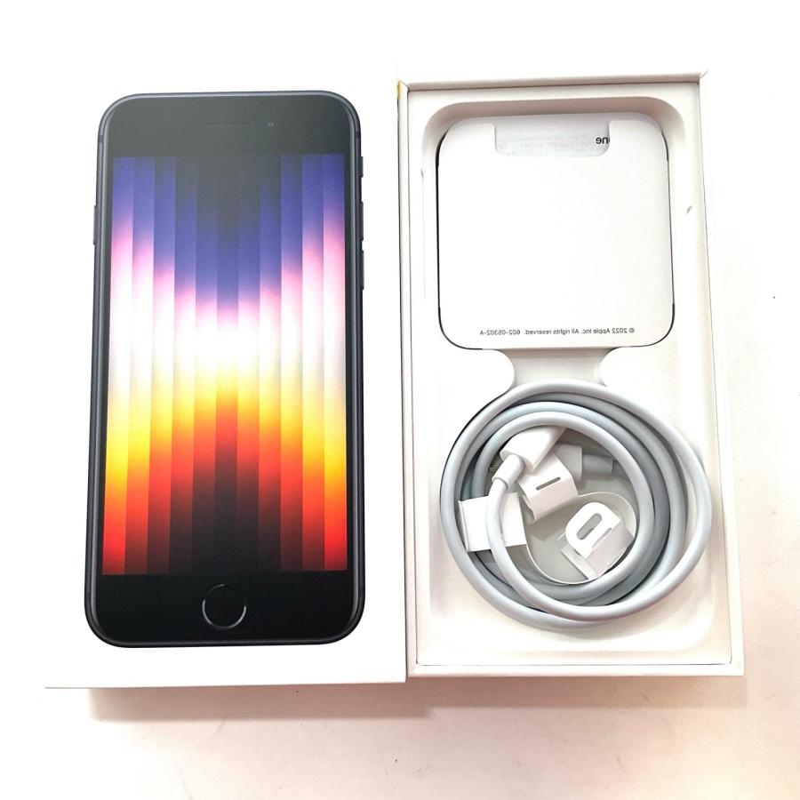 Apple iPhone SE（第3世代） 128GB ミッドナイト au 白ロム 動作確認済