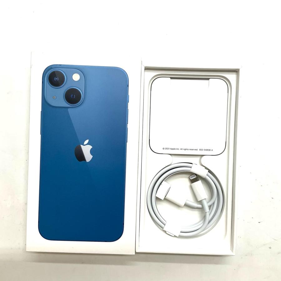 Apple iPhone 13 mini 128GB ブルー docomo SIMフリー 白ロム 動作確認