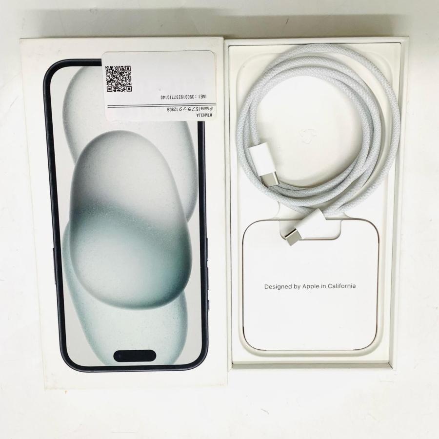 Apple 【全額返金保証】【最速発送】 iPhone 15 128GB ブラック au SIM