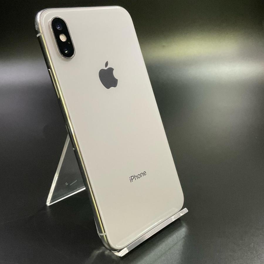 Apple iPhoneX 64GB シルバー SIMフリー 83% 動作良好 iPhoneX 64GB
