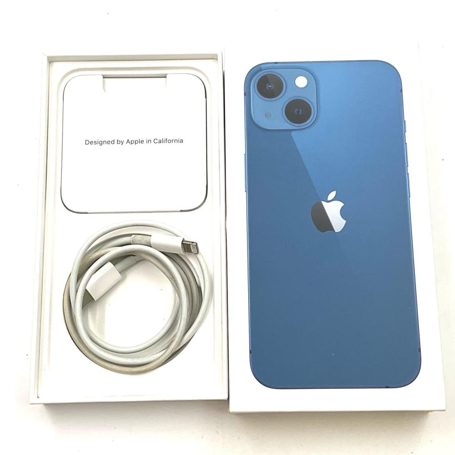 Apple 【全額返金保証】【最速発送】 iPhone 13 128GB ブルー au 動作