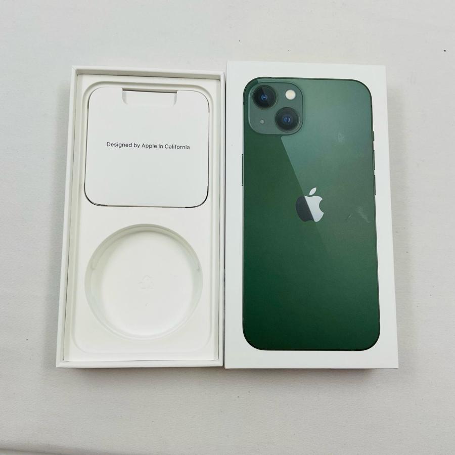 Apple 【全額返金保証】【最速発送】 iPhone 13 128GB グリーン au 白