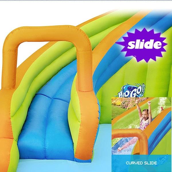 新入荷！ ベストウェイ H2OGO! ターボ スプラッシュ ウォーター ゾーン ウォーターパーク すべり台 水遊び プール ビニールプール 子供用 家庭用 大型プール エアー遊具 【XU1369587553】(49990円)