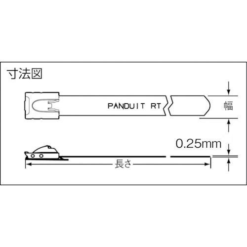 TR　パンドウイット　テンション保持型ステンレススチールバンド　100本入り　幅4.4mm　長さ287mm　MRT2S-C4