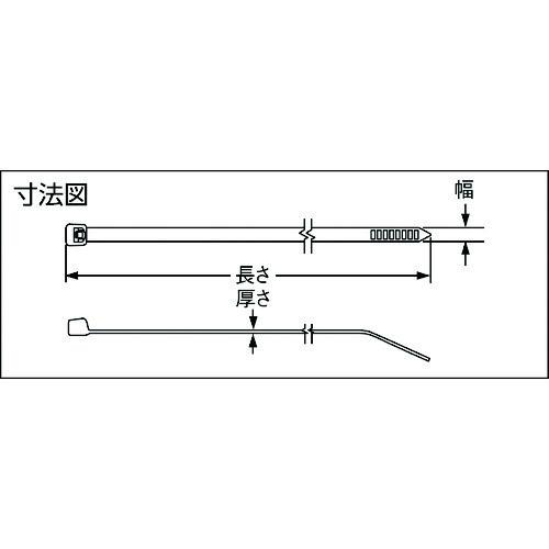 TR　パンドウイット　ナイロン結束バンド　蛍光緑　PLT2S-M55