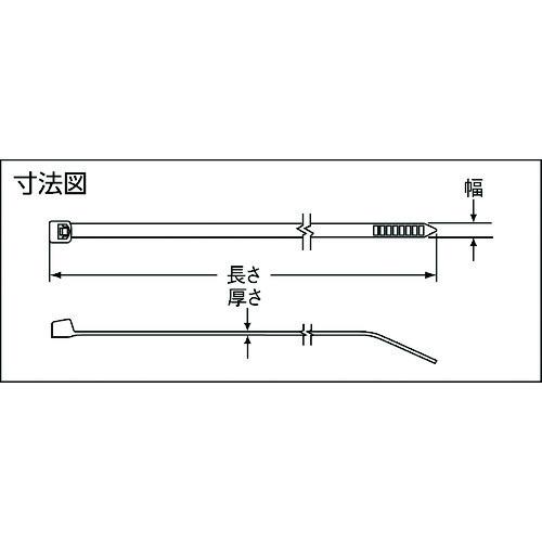 TR　パンドウイット　ナイロン結束バンド　耐熱耐候性黒　(1000本入)