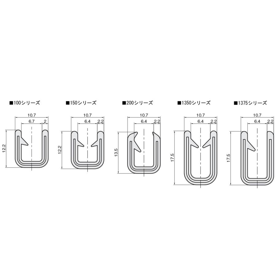 IW トリム 100シリーズ PVC (75M巻) S100-64-B-5 板厚6.4mm用 (対応板