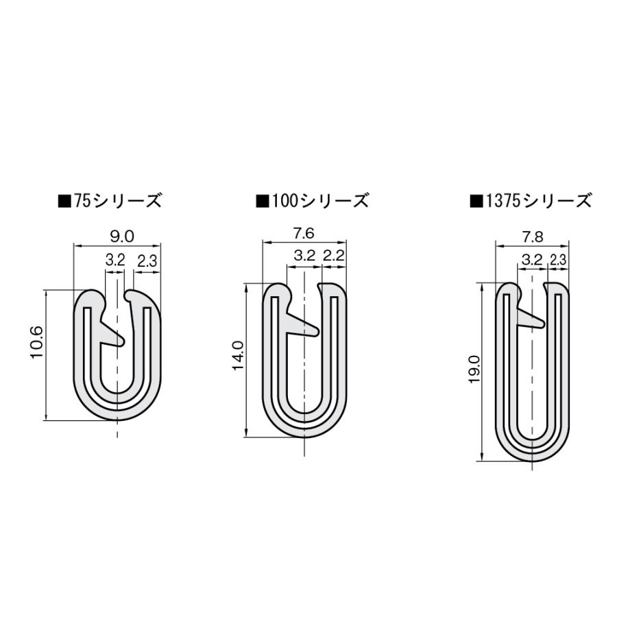 IW トリム 100シリーズTPE 42M 100-32-B-5T-L42 板厚3.2mm用 (対応板厚1.6〜4.mm) IWATA 2枚目