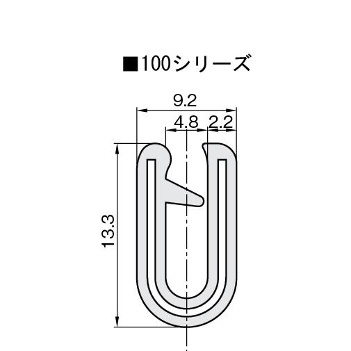 IW トリム 100シリーズTPE 46M 100-48-B-5T-L46 板厚4.8mm用 (対応板厚3.2〜5.mm) IWATA_1