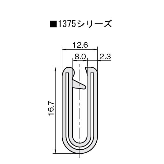 IW トリム 1375シリーズTPE 27M 1375-80-B-5T-L27 板厚8.mm用 (対応板厚4.〜8.5mm) IWATA