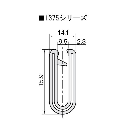 IW トリム 1375シリーズTPE 27M 1375-95-B-3T-L27 板厚9.5mm用 (対応板厚6.4〜9.5mm) IWATA