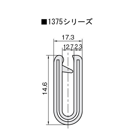 IW トリム 1375シリーズTPE 27M 1375-127-B-5T-L27 板厚12.7mm用 (対応板厚9.5〜12.7mm) IWATA