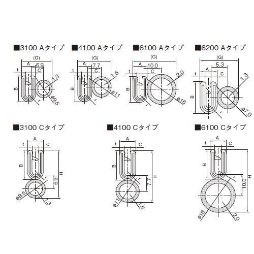 トリム&シール｜トリムシール（TPE / PVC・φ16） 6100シリーズ Aタイプ | 岩田製作所 ｜ 製品情報 ｜ MEKASYS（メカシス） 岩田製作所 トリムシール 6100シリーズTPE 60M 6100-B-3X64CT-L60 1点