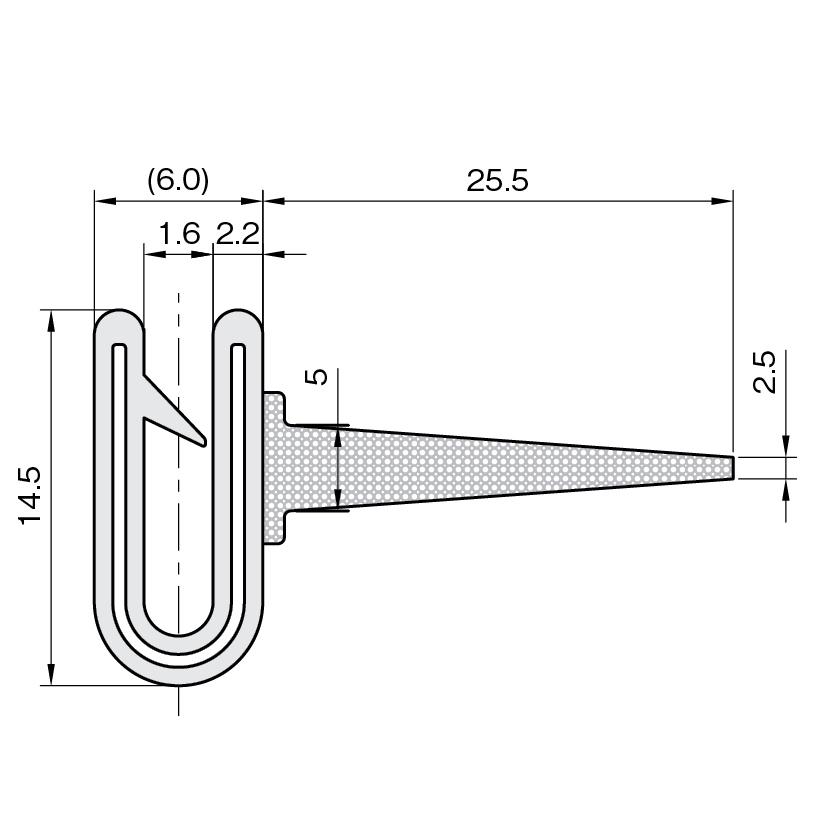 IW フラップシール TGBシリーズ 66M TGB163-L66 板厚1.6mm用 (対応板厚1.2〜2.4mm) IWATA_1