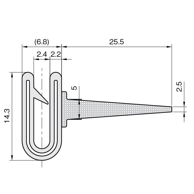 IW フラップシール TGBシリーズ 66M TGB243-L66 板厚2.4mm用 (対応板厚2.〜3.mm) IWATA_1