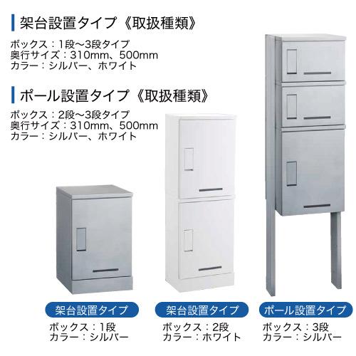 最新品定番 宅配ボックス RusuPo SHARE 集合住宅向け 架台タイプ 2段 500 ホワイト KD2-50CW 河村電器産業 高さ1300x幅450x奥行500mm パーツEX PayPayモール店 - 通販 - PayPayモール 100%新品定番